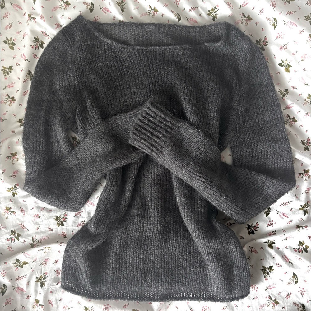 Brandy Melville Dark Gray Colette Sweater